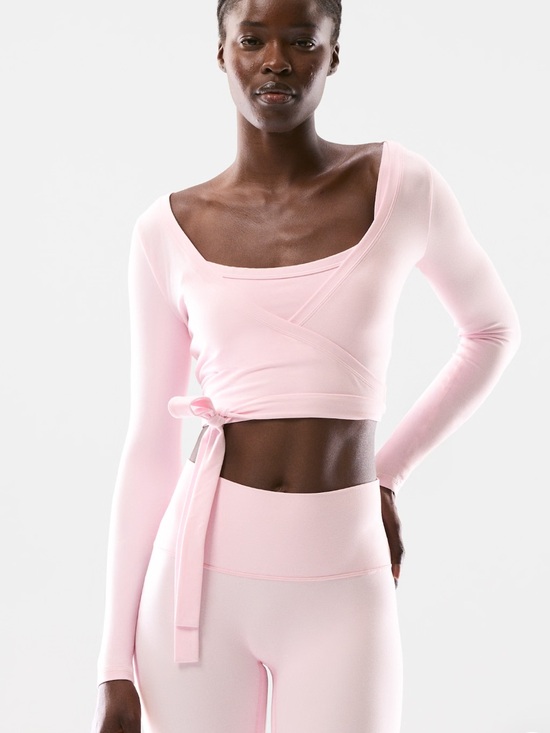 Aritzia Tops - Aritzia BUTTER Focal Wrap Top in Villa Pink